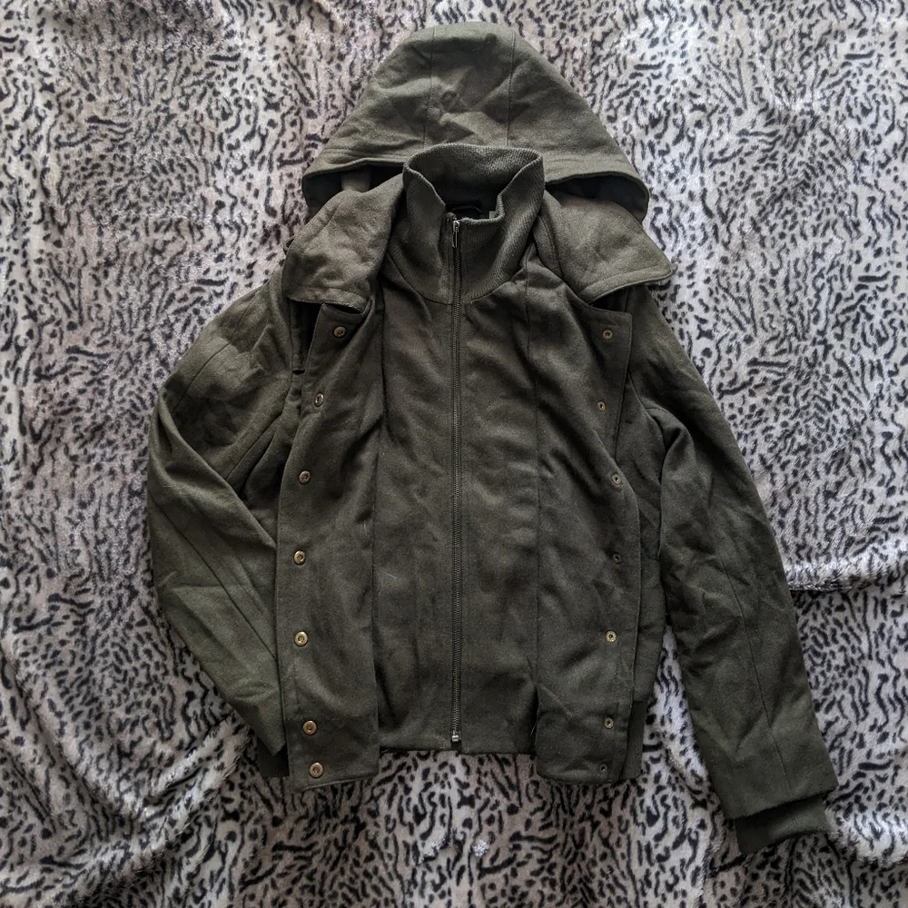 Wool bomber coat - Picture 6 of 10